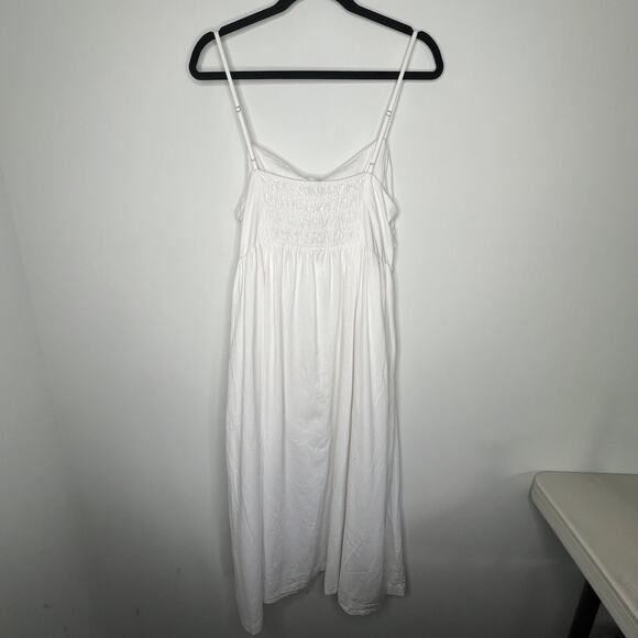 Madewell White Double-Tie Cutout Sweetheart Midi Dress 14 - Picture 5 of 7